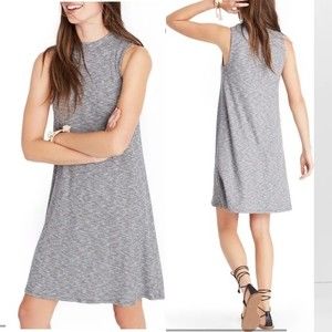 Madewell Gray Rib Knit Swing Dress, XXS